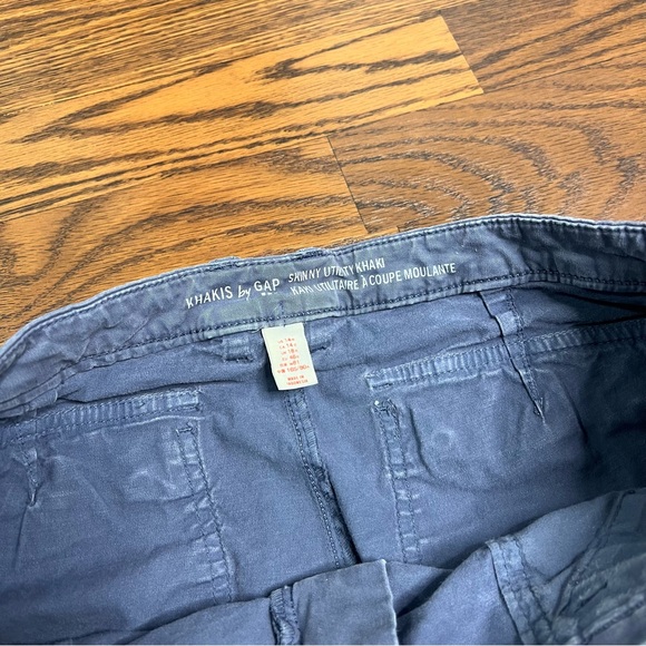 GAP Skinny Utility Khaki Pants in Blue/Grey Wash size 14 - Picture 6 of 12